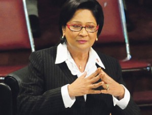 Opposition leader, Kamla Persad Bissessar