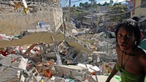 Haiti earthquake left over 200K dead and 1.5Mil displaced. Photo courtesy AFP